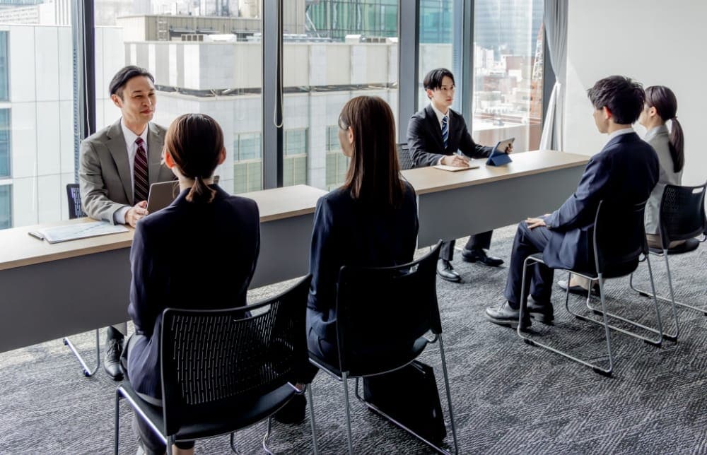 学内就職説明会の様子