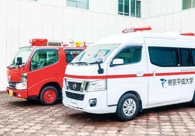 模擬救急車・消防車両